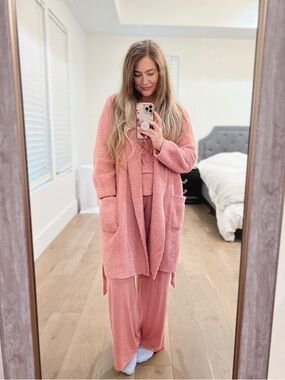 Posh Peanut Cozy Pink Teddy Robe